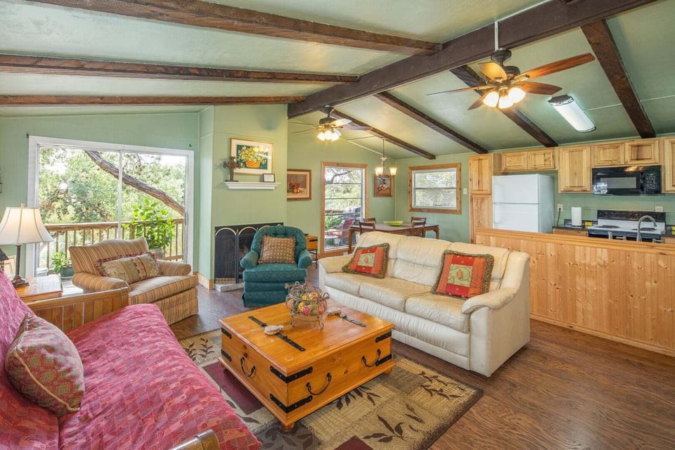 Open living, kitchen, & dining area