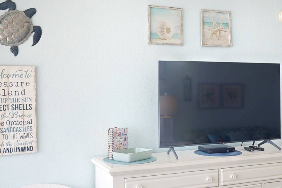 For your indoor entertainment a 43” flat screen TV