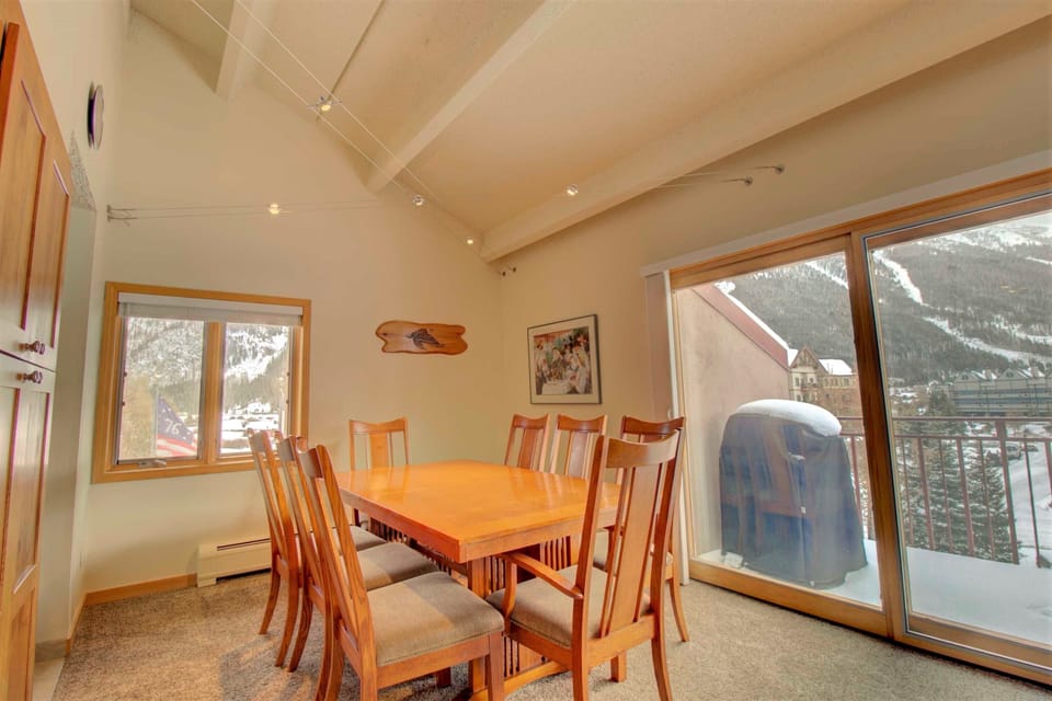 Open concept dining area and living area