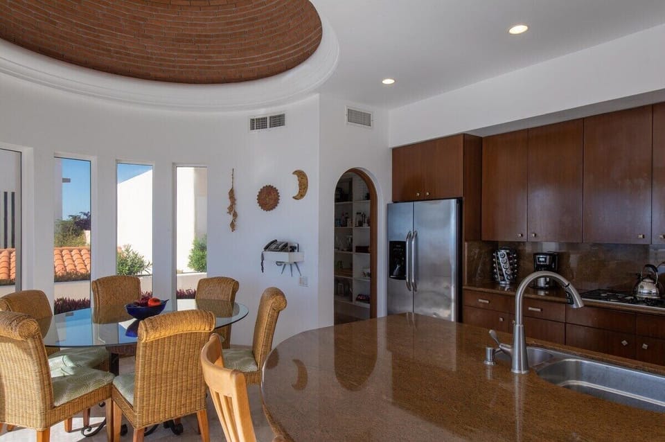 Dining room and gourmet kitchen