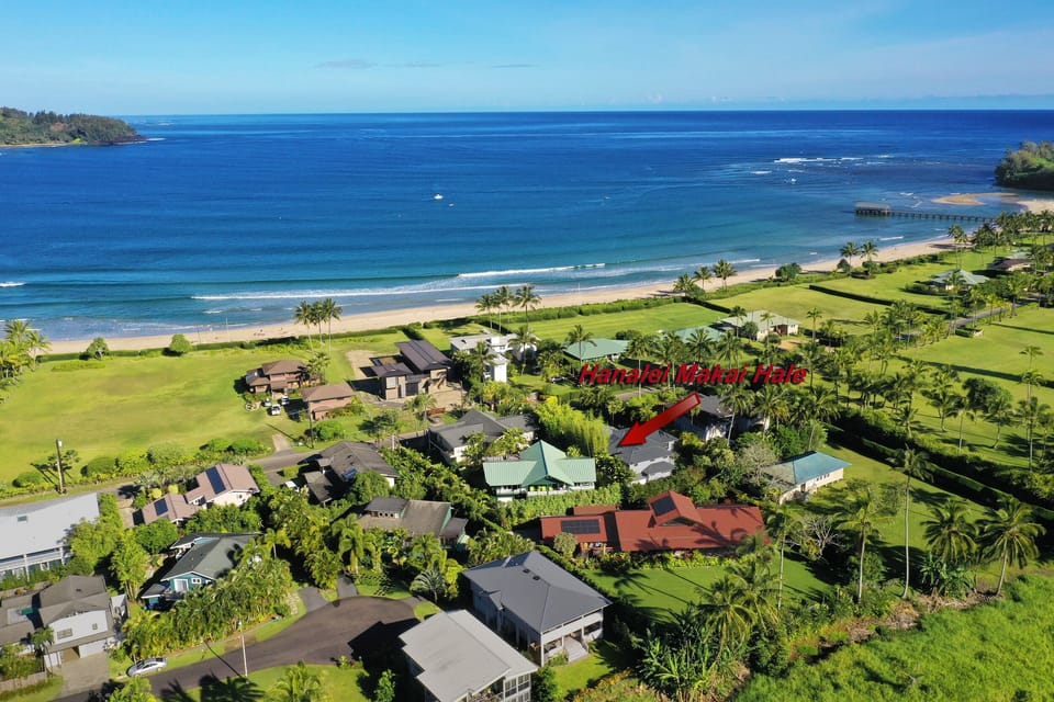 Hanalei Makai Hale Aerial View