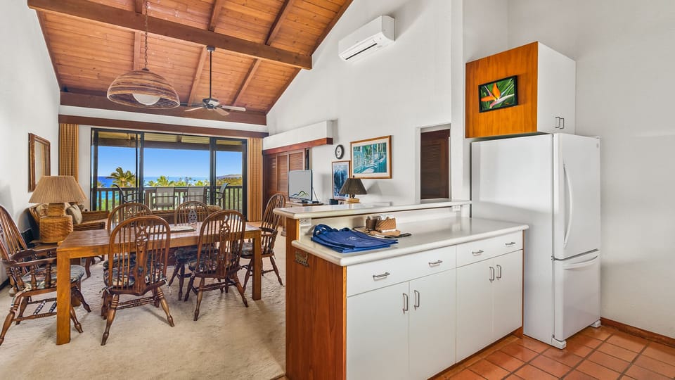 Nihi Kai Villas at Poipu #832 - Ocean View Kitchen & Dining Room - Parrish Kauai