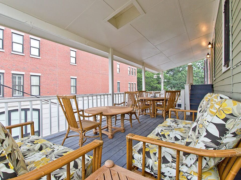 Back porch with seating
