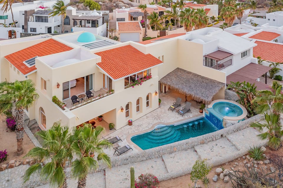 Bird's eye view of villa