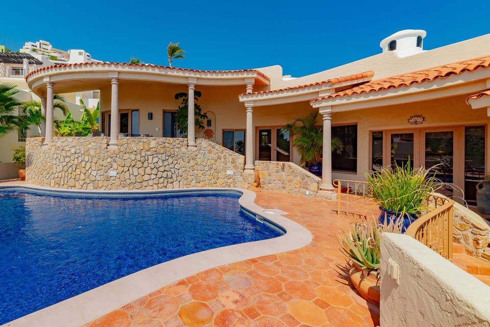 Exterior with pool view