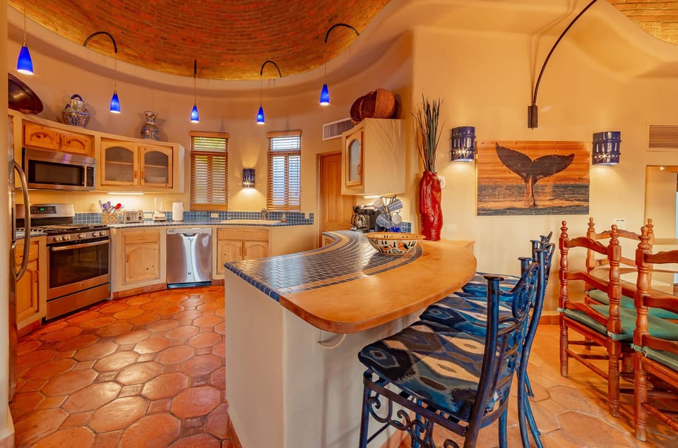 Beautiful kitchen with bar seating