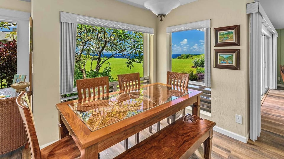 Pali Ke Kua #143 - Ocean View Dining Room - Parrish Kauai