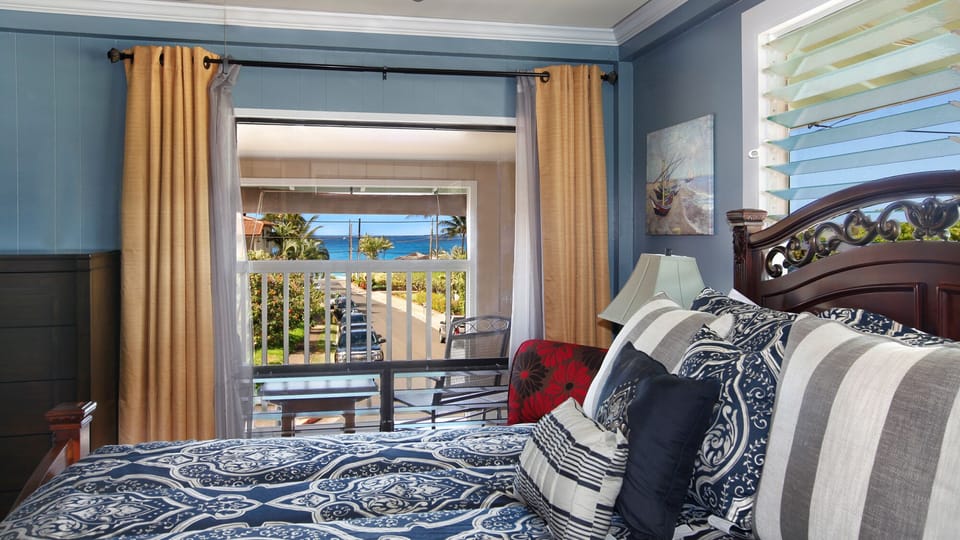Nalo Bungalow at Poipu Beach Suite A - Ocean View Bedroom - Parrish Kauai