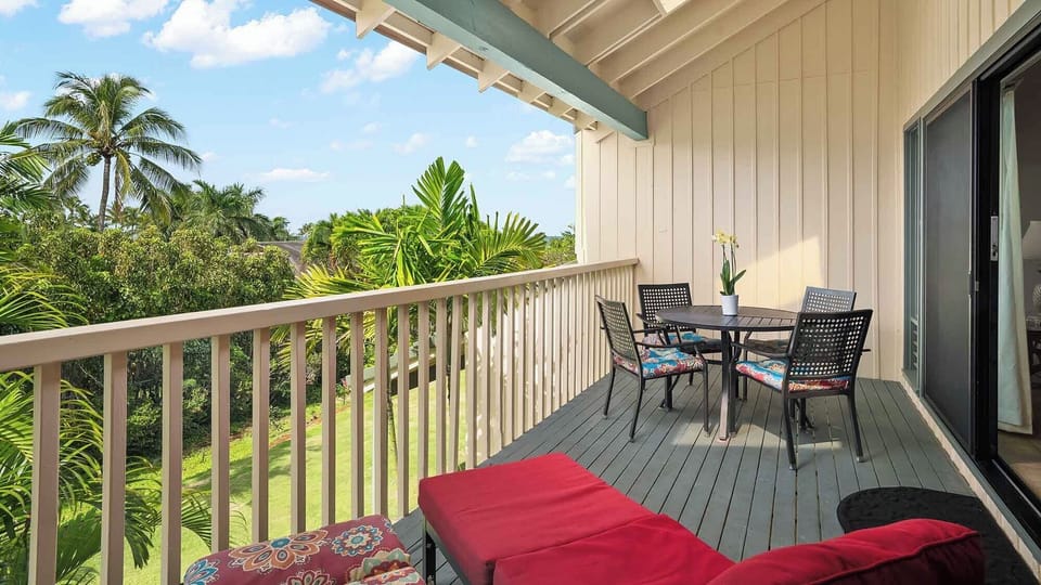 Manualoha at Poipu Kai #1006 - Covered Lounging & Dining Lanai - Parrish Kauai