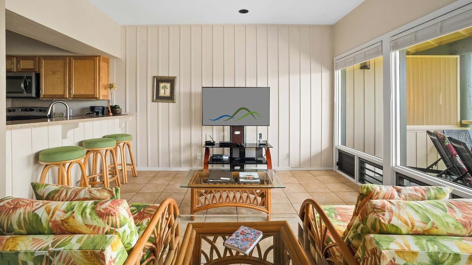 Manualoha at Poipu Kai #1006 - TV Seating Living Room - Parrish Kauai