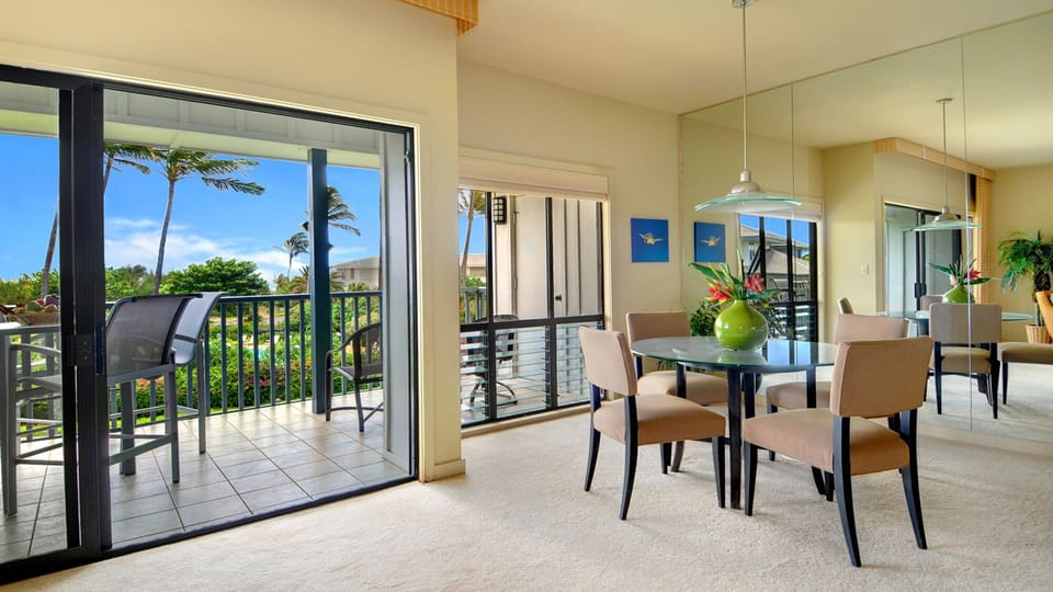 Poipu Sands at Poipu Kai Resort #224 - Dining Room & Lanai View - Parrish Kauai