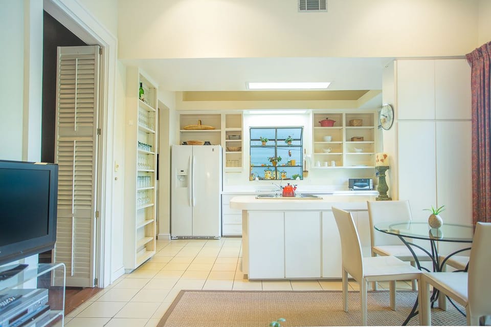 View of the kitchen.