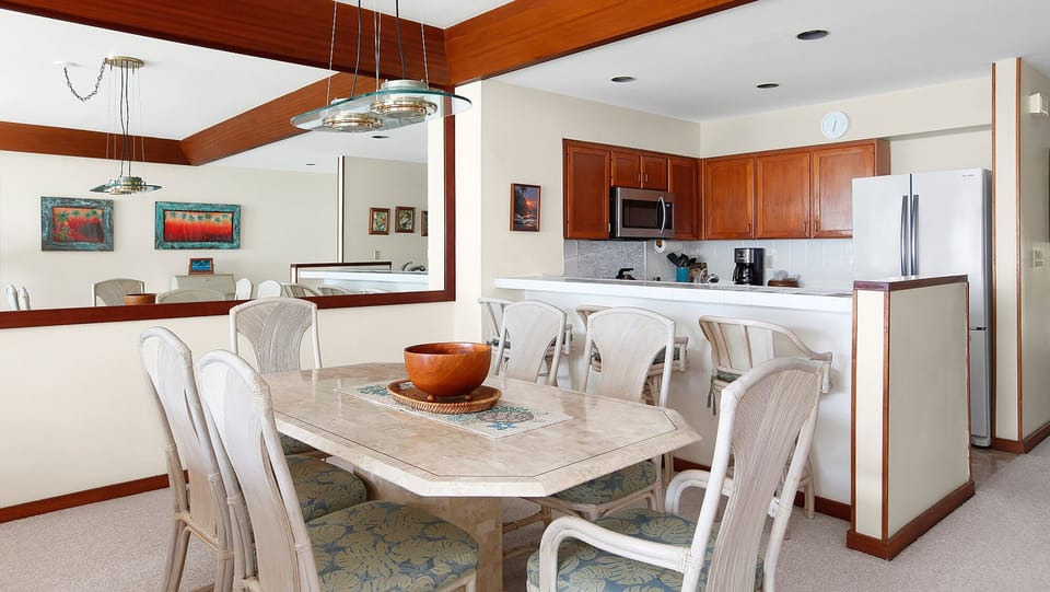 Poipu Kapili Resort #32 - Dining Room & Kitchen - Parrish Kauai