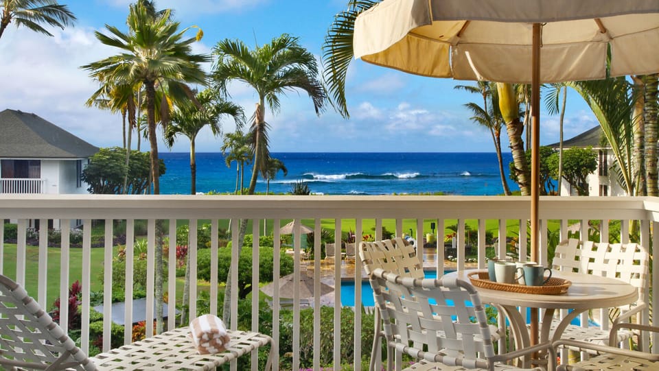 Poipu Kapili Resort #32 - Ocean View Lanai View - Parrish Kauai