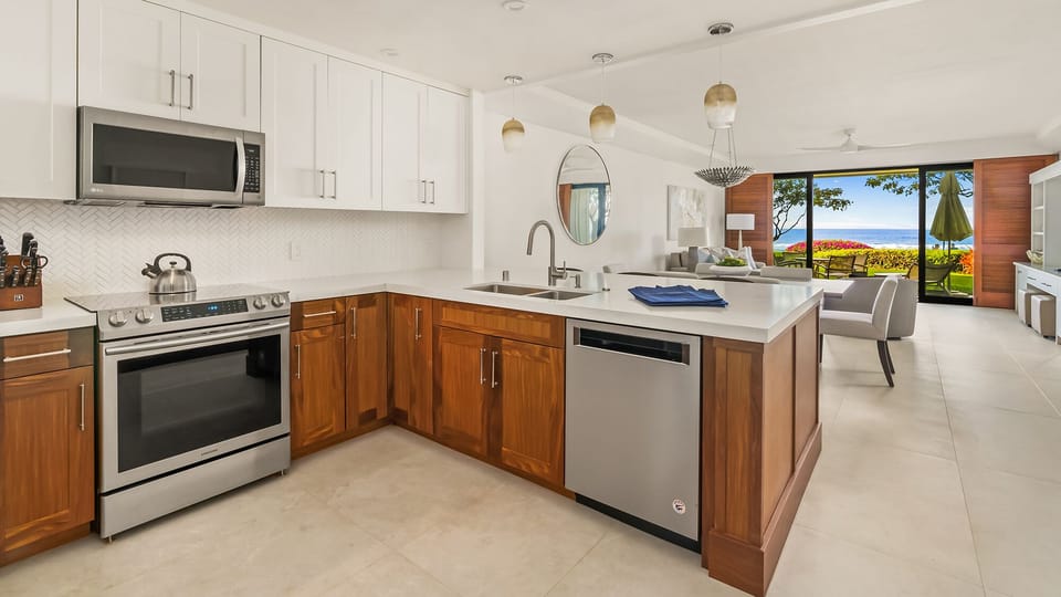 Poipu Kapili Resort #08 - Kitchen & Ocean View - Parrish Kauai