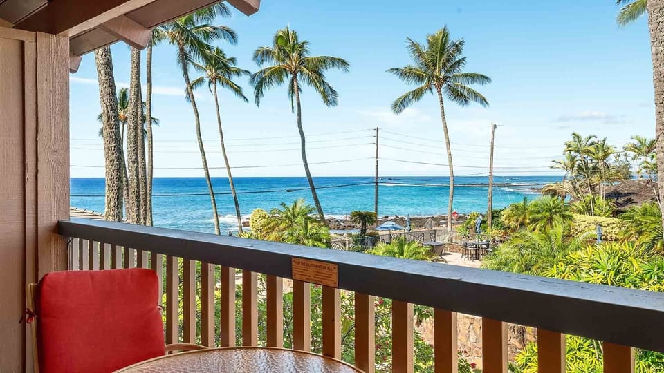 Nihi Kai Villas at Poipu #202 - Ocean & Resort Pool View - Parrish Kauai