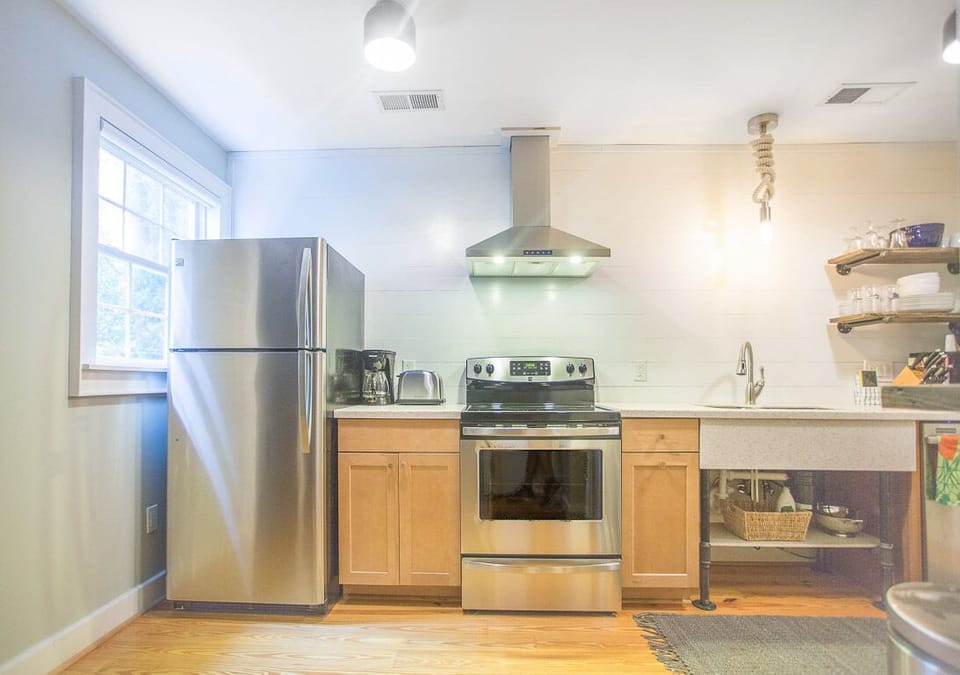 View of the kitchen.