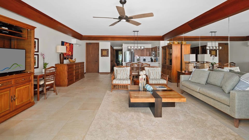 Poipu Kapili Resort #33 - Living Room Great Room - Parrish Kauai