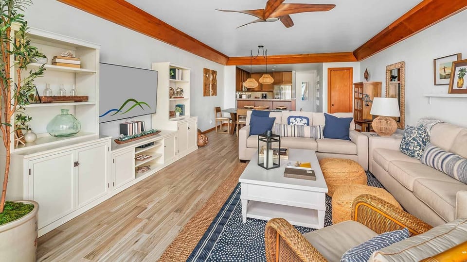 Poipu Kapili Resort #15 - Living Great Room & Entry - Parrish Kauai.jpg
