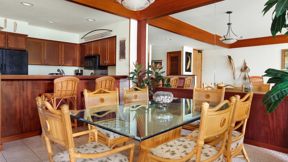 Poipu Kapili Resort #34 - Dining Room & Kitchen - Parrish Kauai