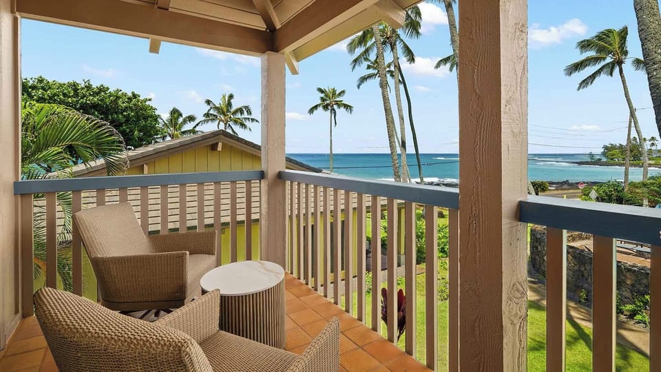 Nihi Kai Villas at Poipu #200 - Ocean View Seating Lanai - Parrish Kauai