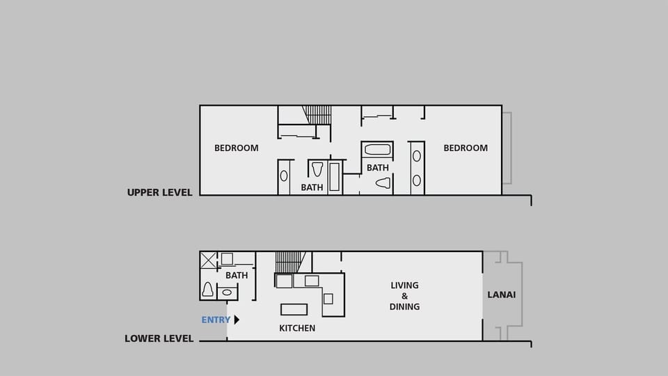 Poipu Kapili Resort Floor Plan - 2A2b