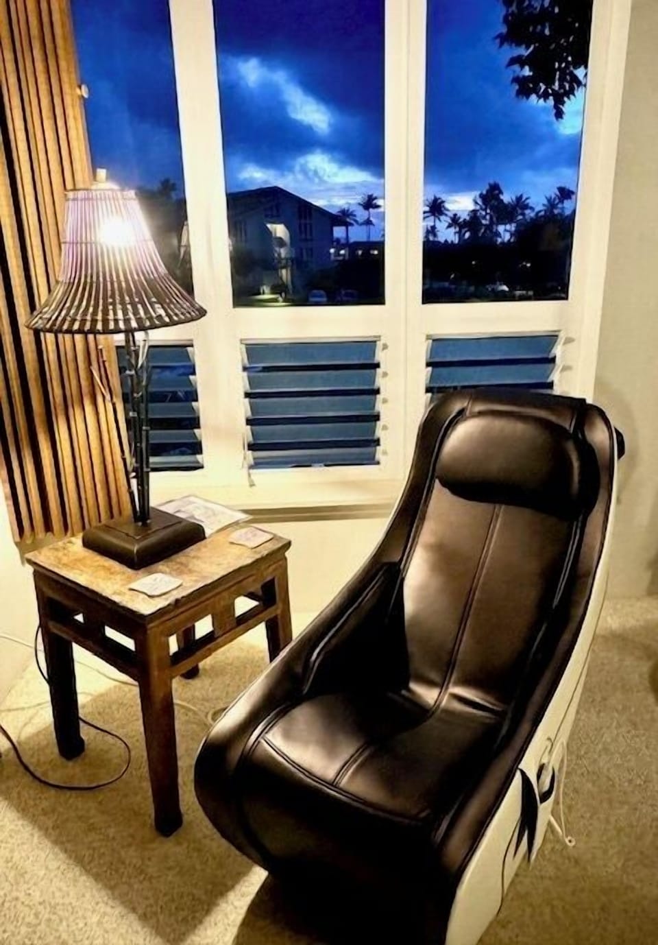 Unwind with a massage and enjoy the garden view