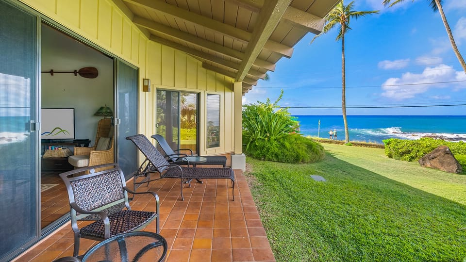 Nihi Kai Villas at Poipu #101 - Oceanfront Lanai Living - Parrish Kauai