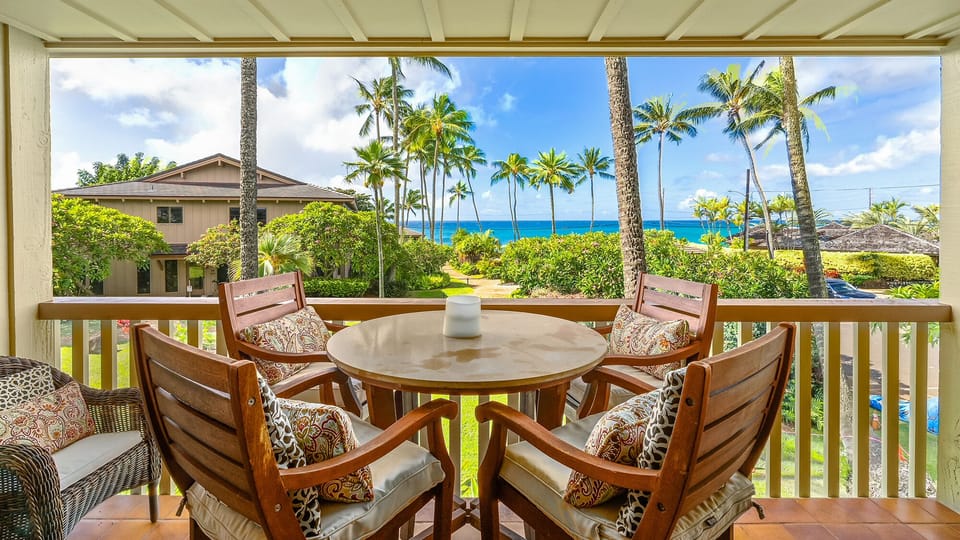 Nihi Kai Villas at Poipu #402 - Ocean View Lanai - Parrish Kauai
