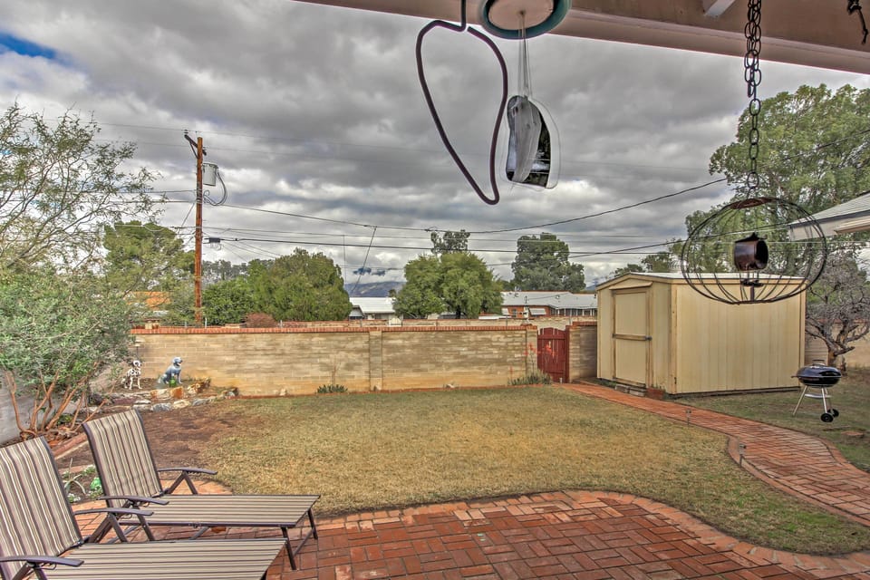 Private Yard | Lounge Chairs | Charcoal Grill