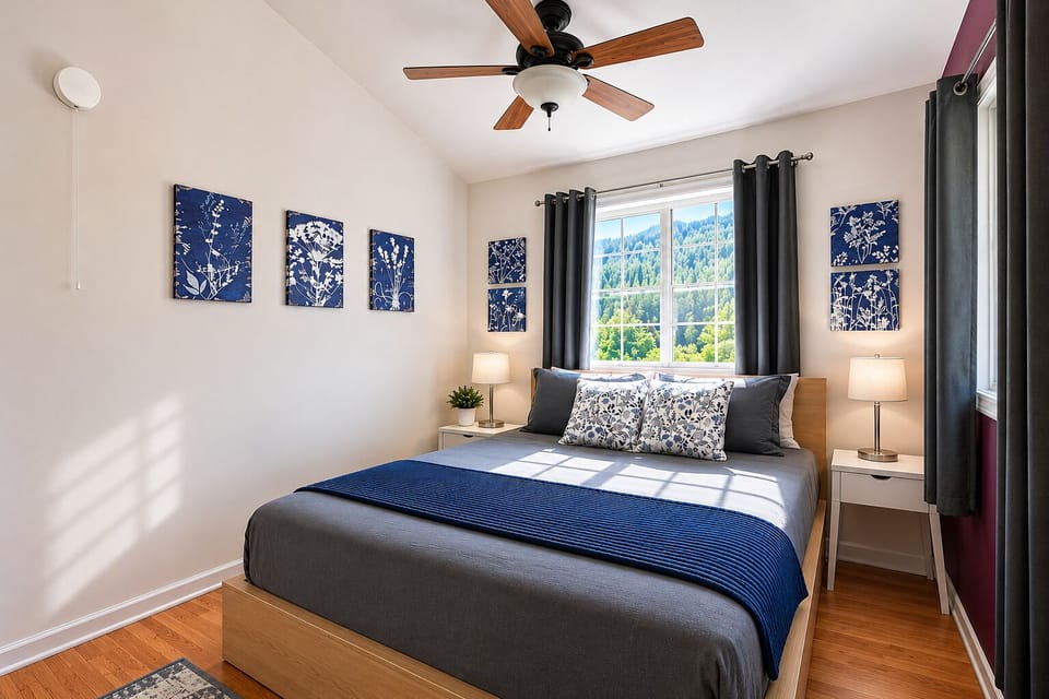 Bedroom 1 with Queen at Beaver Hill Cabin (1)