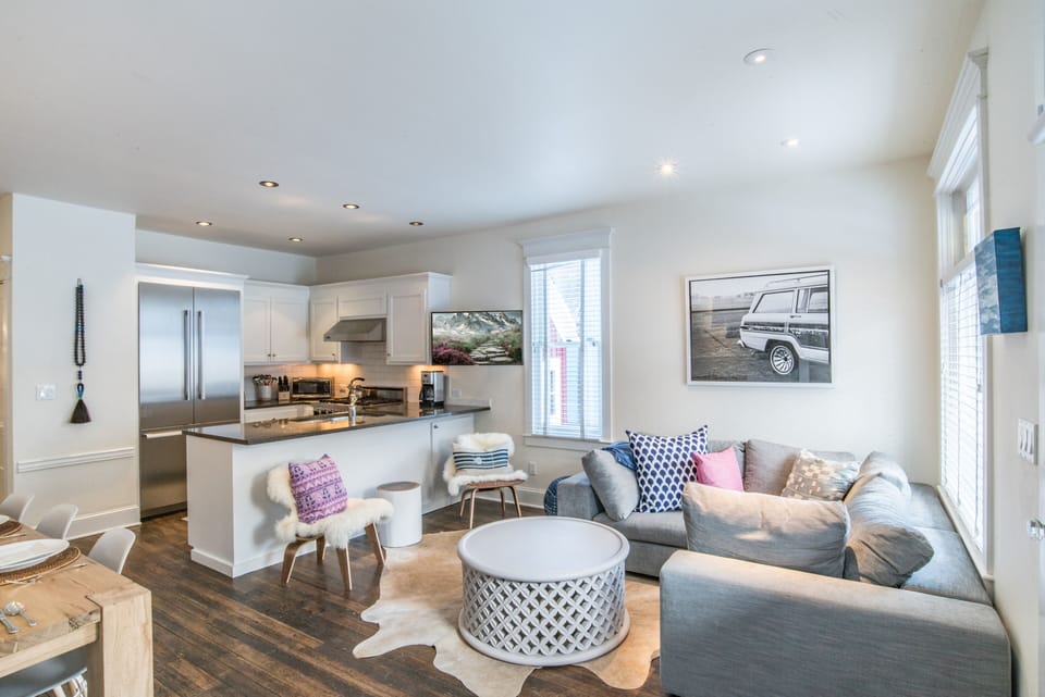 First floor living area with a fresh and fun European modern design!