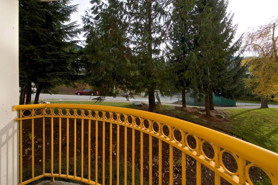 View from bedroom sundeck, ski mountain across the street