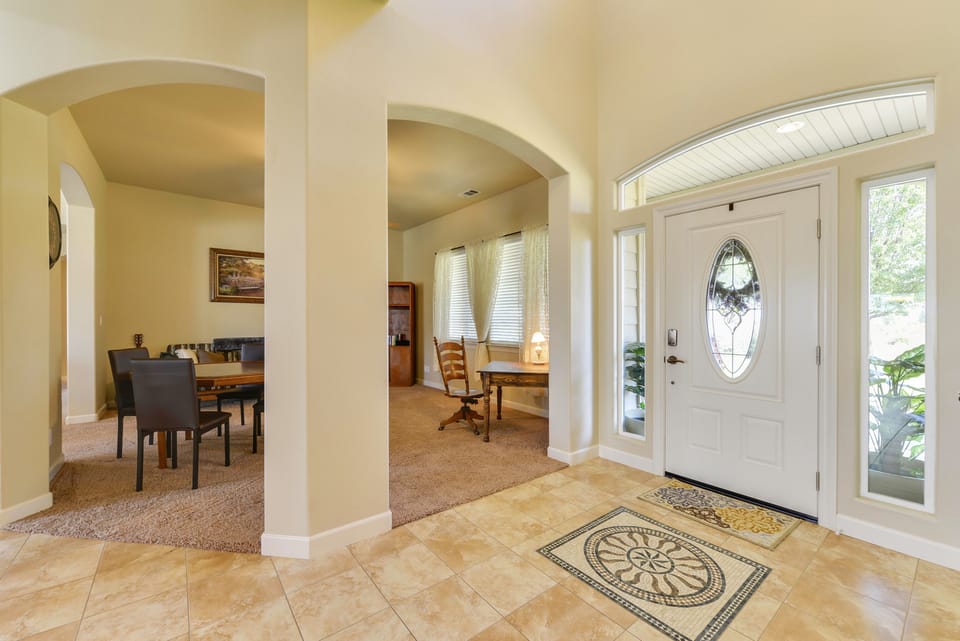 Sitting Area with Card Table and Desk Space for your Convenience