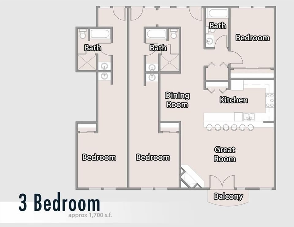 3 Bedroom Floor Plan