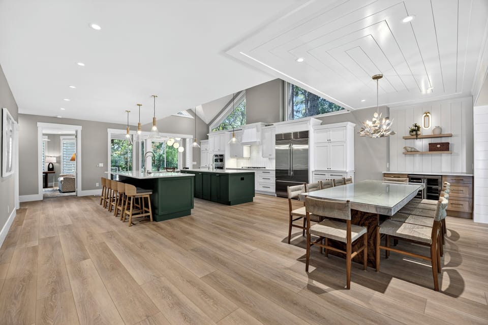 Dining room and kitchen
