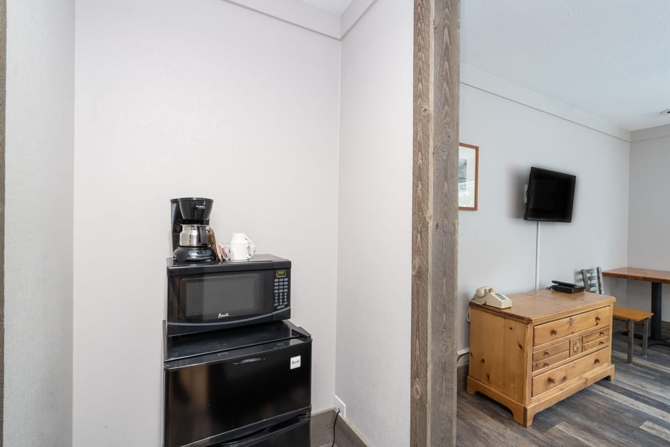 Mini Fridge, Microwave & Coffee Maker