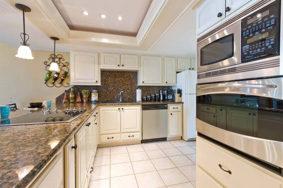 Plenty of counter space in the kitchen