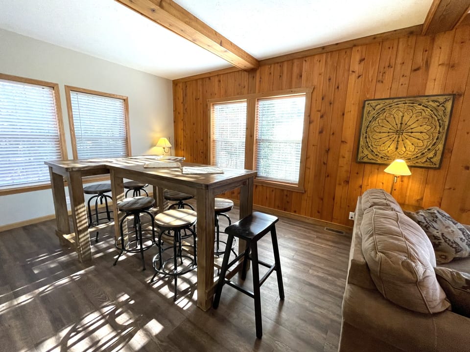 Second Living Room with Cozy Seating, Queen Sofa Sleeper, TV & Table & Chairs