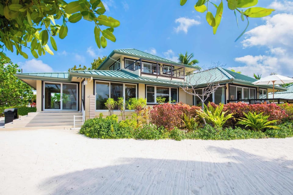 Beachfront villa.