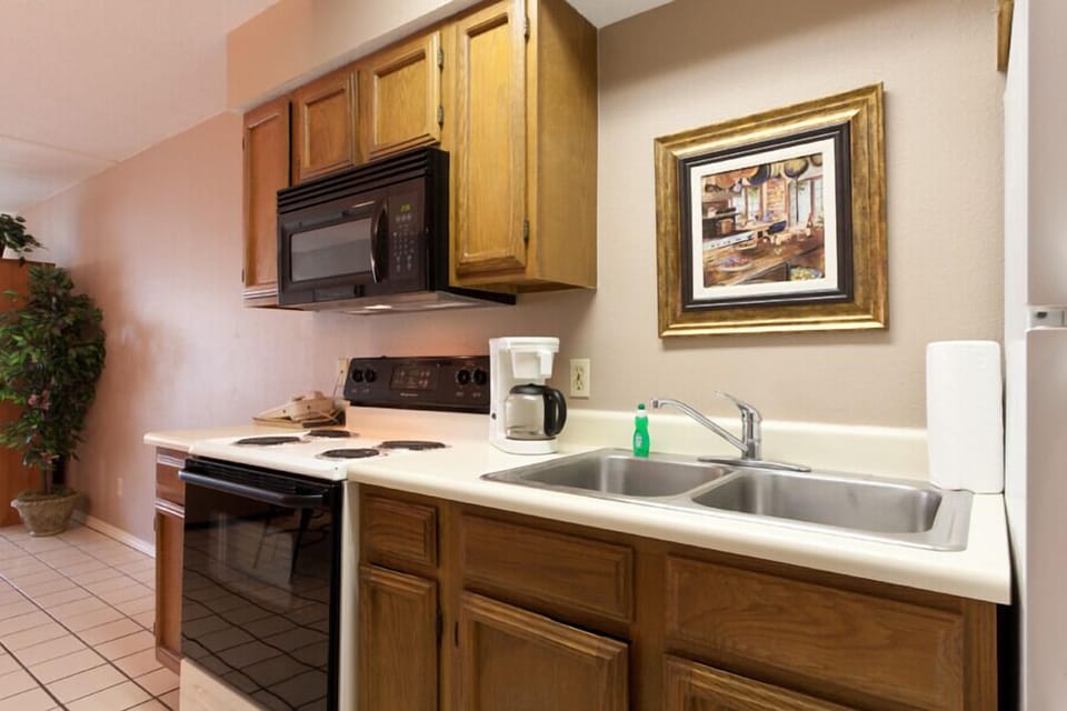 Our kitchen space is perfect for whipping up your favorite breakfast before a long, fun filled day outdoors.