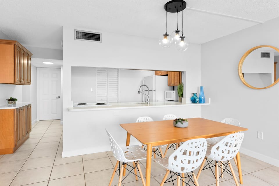 Chic dining area with a modern touch perfect for shared meals and gatherings