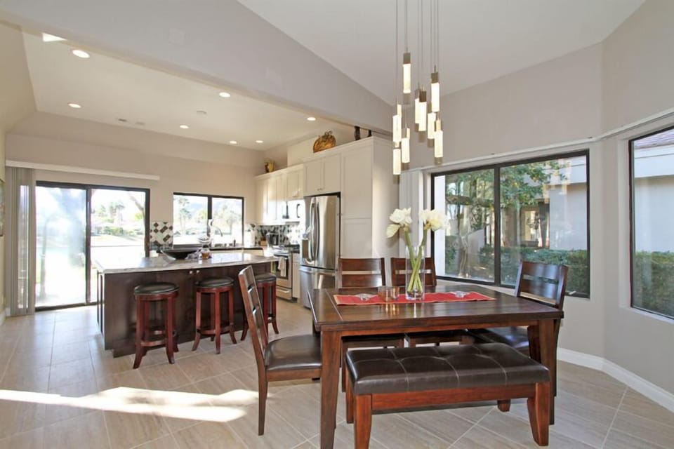Dining area and kitchen