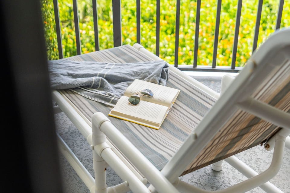 Unwind on the sun loungers with your favorite book