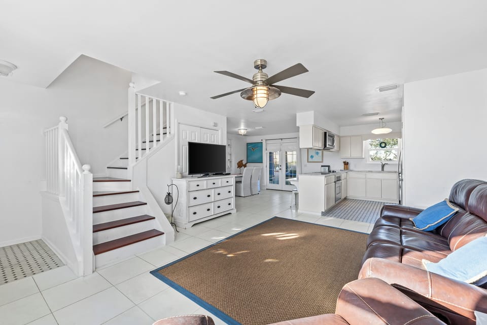 Living Room + Stairs to Second floor