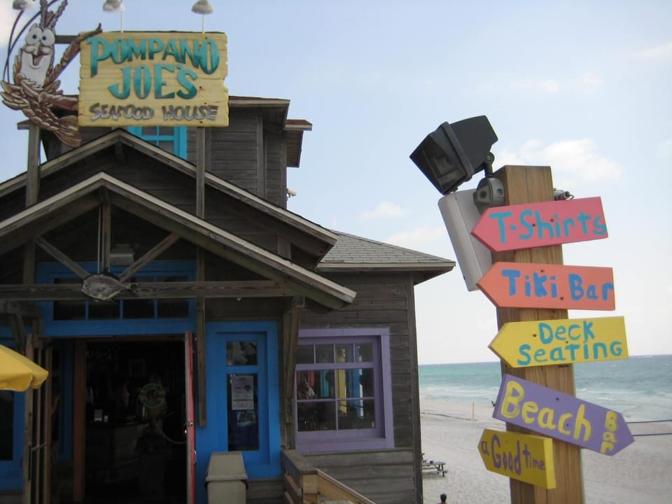 Great Local Food at Pompano Joe's Right on the Beach