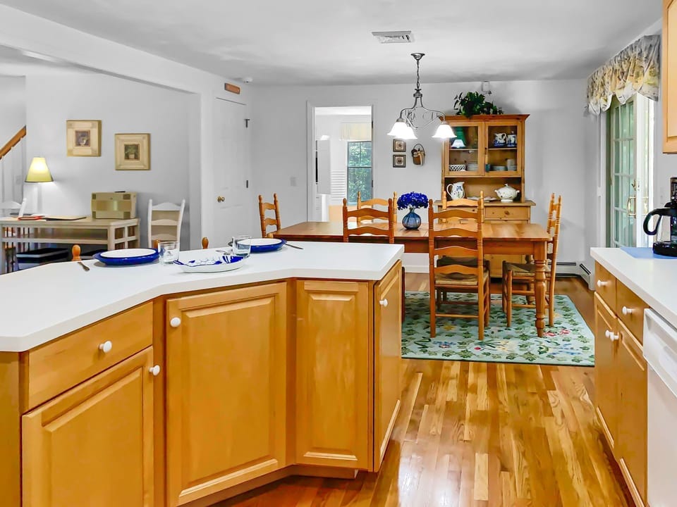 Open concept kitchen with island