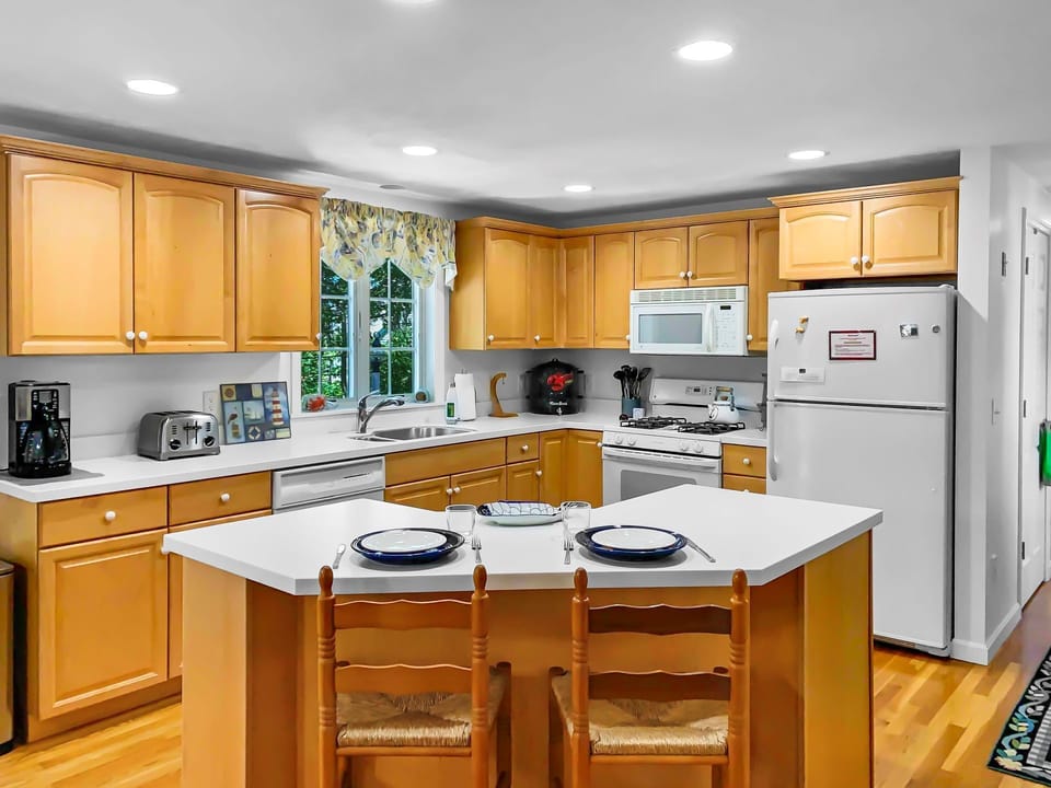 Open concept kitchen with island
