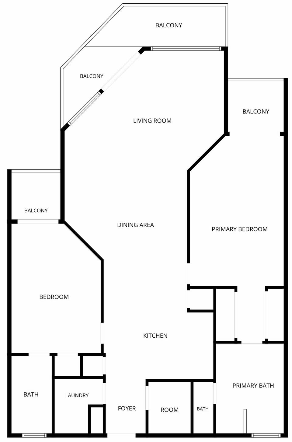 Floor plan showing the layout of this vacation rental