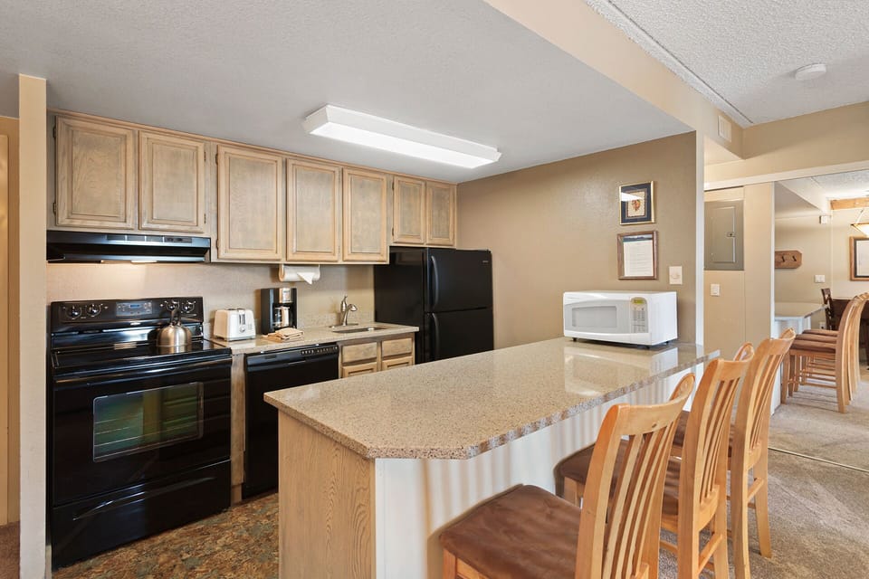 kitchen and dining area